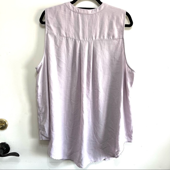 LIKE NEW! TORRID HARPER - LILAC PURPLE GAUZE BUTTON FRONT TUNIC TANK SIZE 3X - Picture 7 of 9